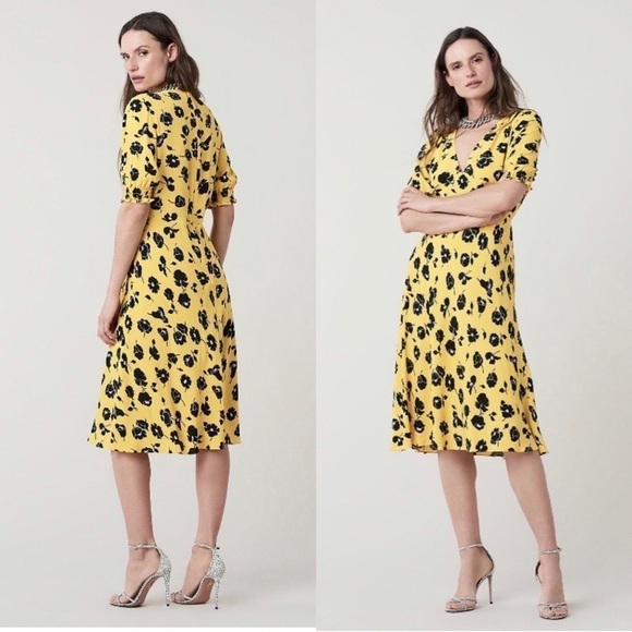 Diane Von Furstenberg Dresses & Skirts - Diane von Furstenberg Jemma Midi Dress in Rose Showers Golden Sz 2